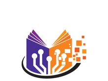 Digital book logo technology vector icon design