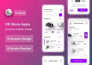 VR Store Mobile App UI Kits