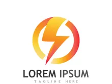 Colorful electric lightning logo design.