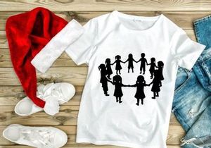 Family holding hands circle unity togetherness black silhouette
