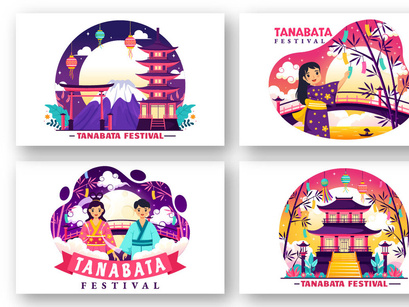 10 Tanabata Japan Festival Illustration