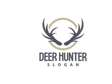Deer Logo Deer Hunter Vector Forest Animal Design
