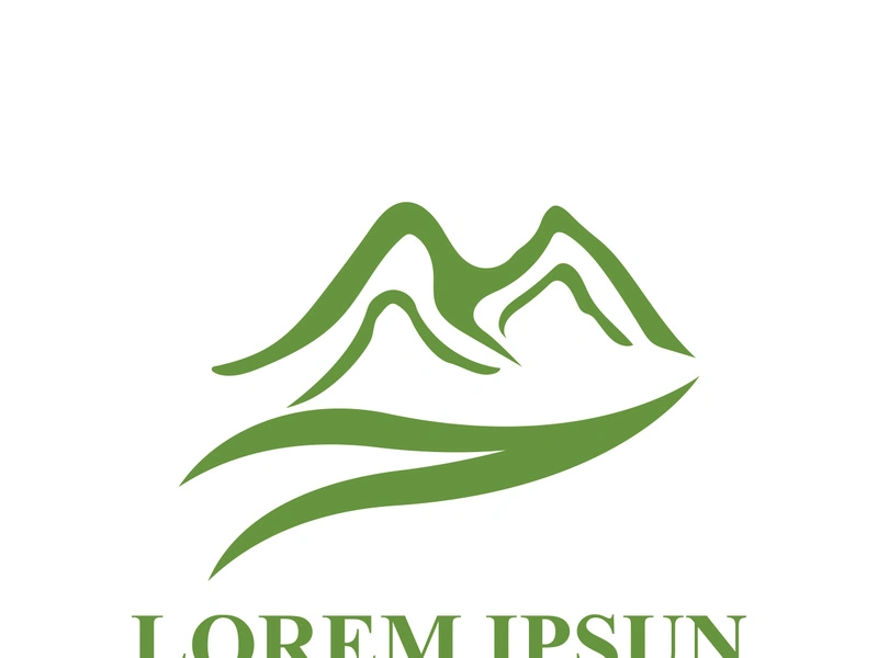 Mountain icon logo template vector illustration design