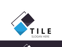 Elegant Tile Flooring Logo Design business store building Template