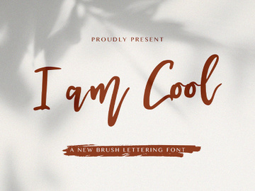 I am Cool - Brush Script Font preview picture