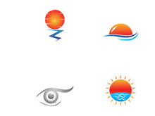 Sun abstract logo creative design.