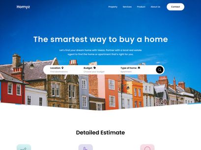 Homyz - Real-estate-landing-page
