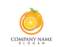 Orange logo design vector icon illustration design