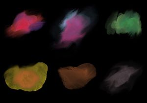 Watercolor Abstract Smudge Shapes
