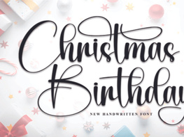 Christmas Birthday Font preview picture