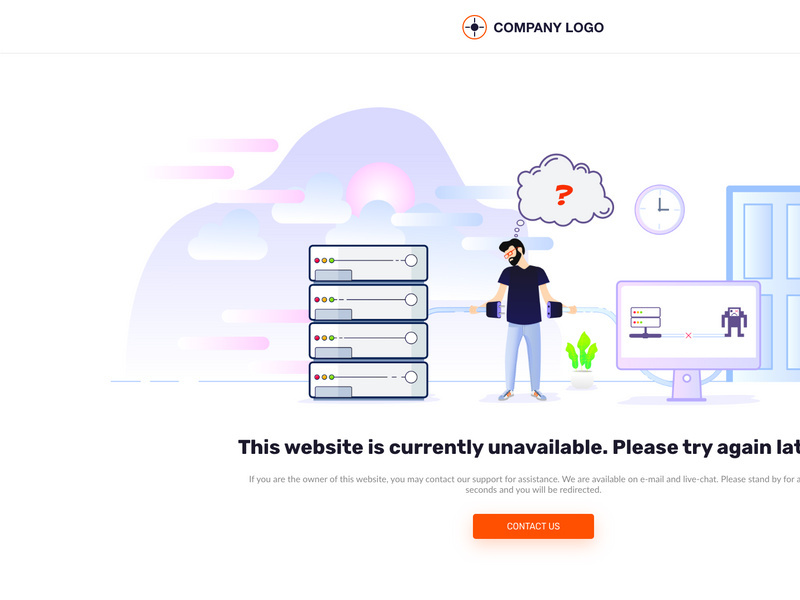 Website unavailable page