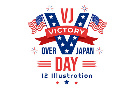 12 Victory Over Japan Day Illustration