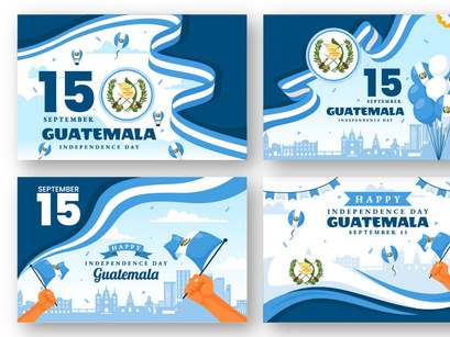 12 Guatemala Independence Day Illustration