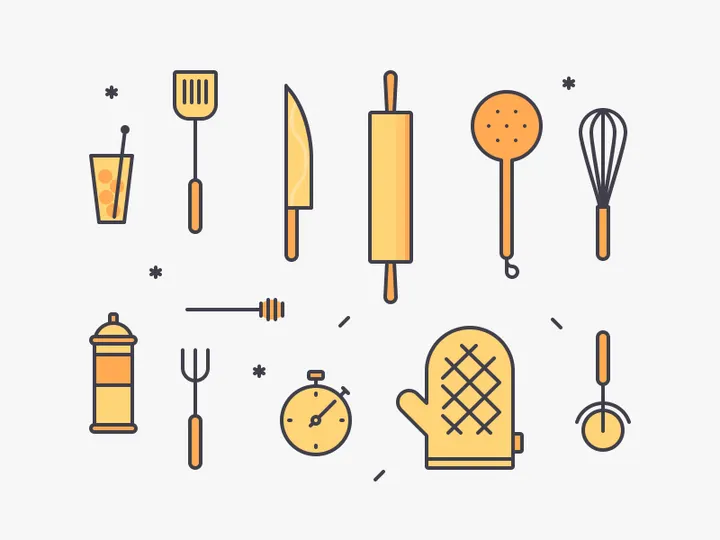 Kitchen Tools Illustration