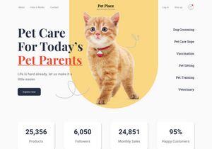 Pet Place - Pet Care Website Landing Page 3