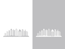 Modern city skyline icon silhouette vector illustration design