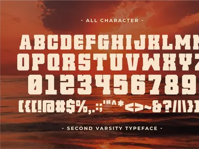 Second Varsity - Condensed Slab Serif Font