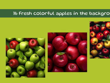 Fresh colorful apples in the background preview picture