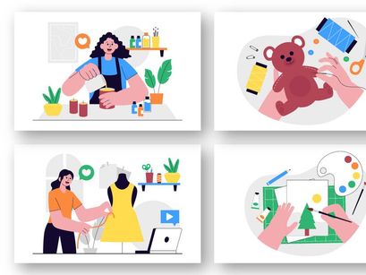 12 DIY Class or Craft Workshop Illustration