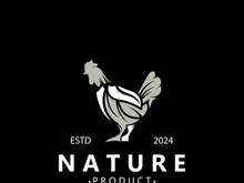 Chicken Farm logo design, animal icon for groceries, butcher shop, farmer market livestock template