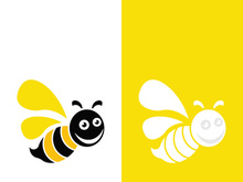 Bee logo vector icon illustration design