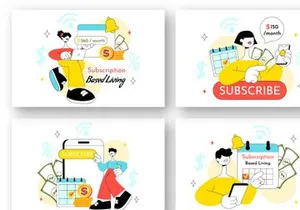 10 Subscription Based Living Illustration