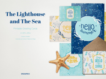 The Lighthouse and The Sea Printable Cards preview picture