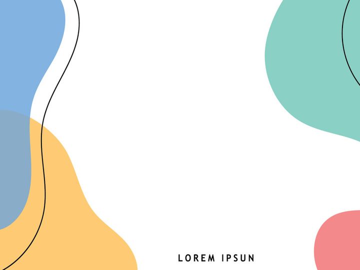 Hand drawn minimalist fluid shapes background
