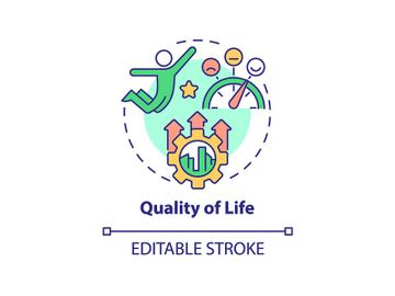 Quality of life concept icon preview picture