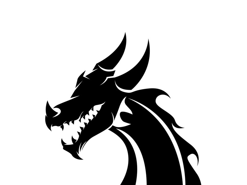 Dragon illustration icon design template vector