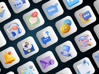 3D Icon for Messaging