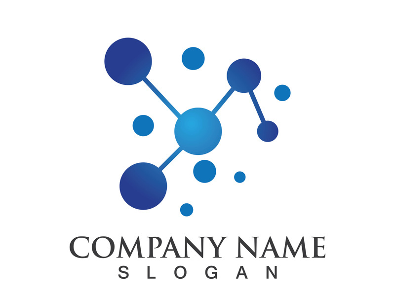 Molecule symbol logo template vector illustration design