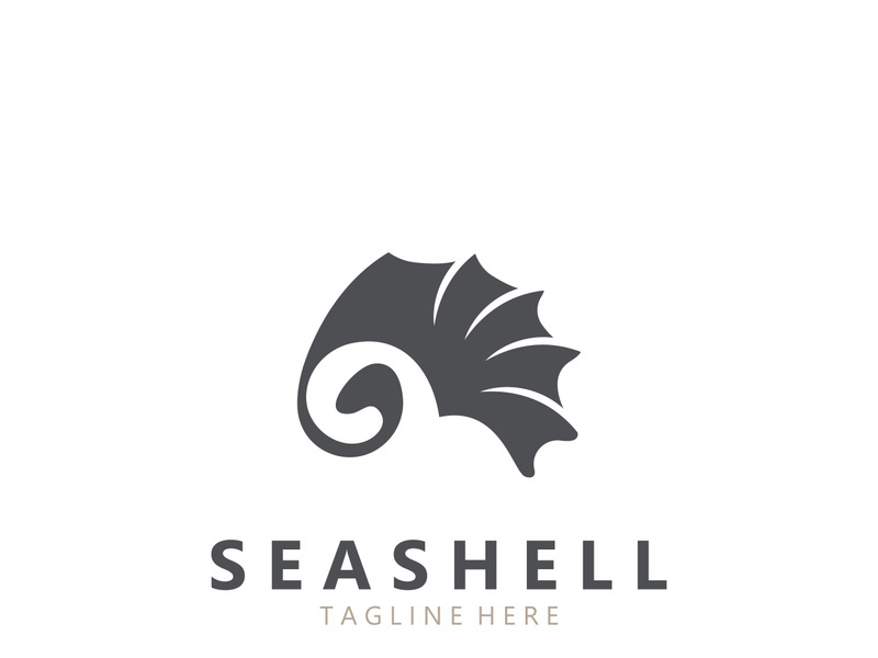 Seashell Logo. Ocean Animals premium quality graphic outline symbols collection