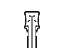 Guitar logo design icon and symbol vector inspiration