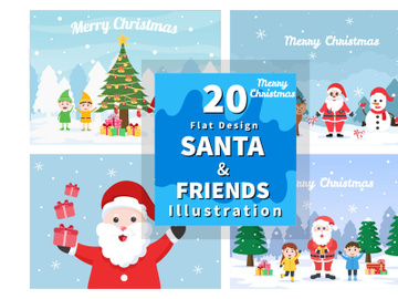 20 Christmas Background, Santa Claus Vector preview picture