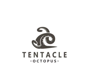 Octopus tentacle logo image design ocean animal vintage illustration preview picture
