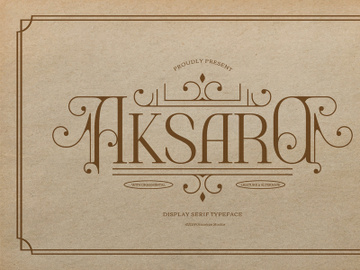 Aksaro | Display Serif Typeface preview picture