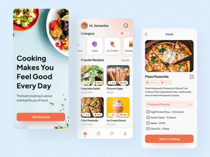 Recipe Mobile App UI Kit