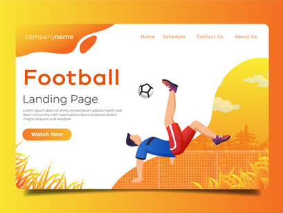 Football - Landing Page Illustration