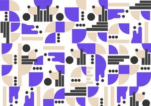 Dark Blue geometric pattern minimalist artwork