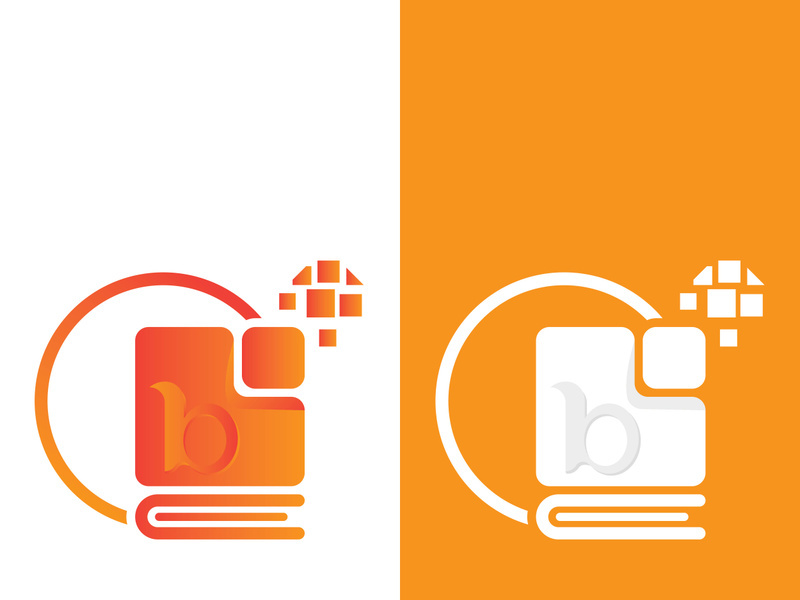 Digital book logo technology vector icon design