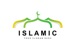 Mosque Logo, Vector Desain Template