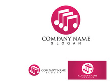 Music Note Logo Player vector icon