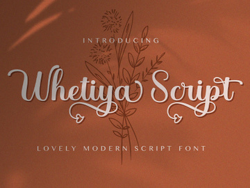 Whetiya - Love Script Font preview picture
