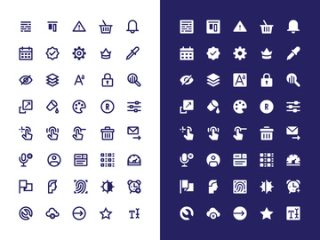 Interface icons set preview picture