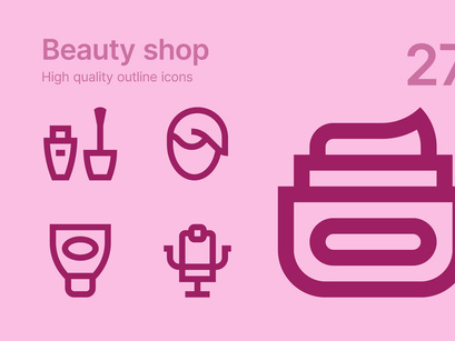 Beauty shop icons