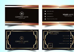Double-Sided Luxury, Modern and Elegant Business Card Design Template. Vector Illustration