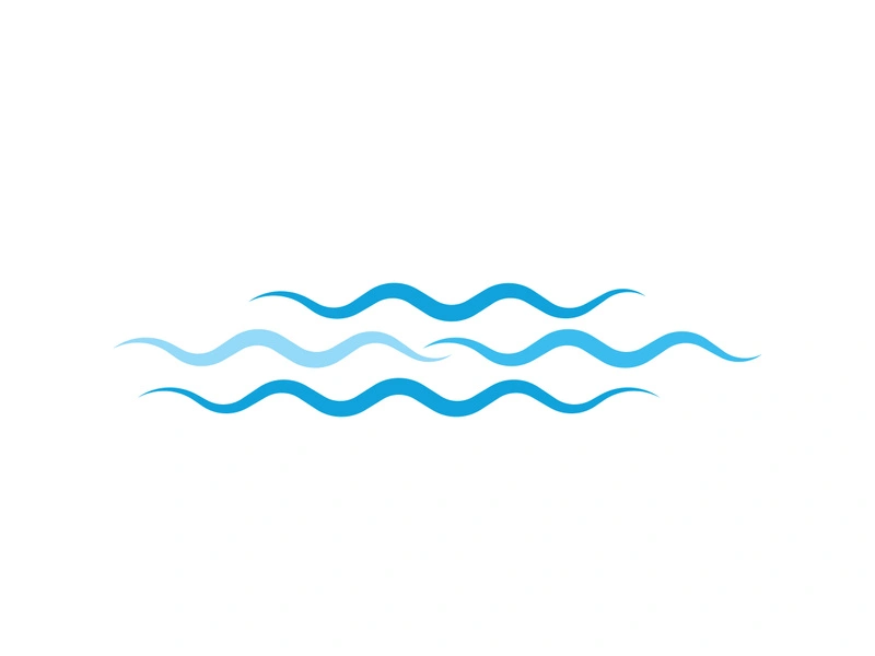 Water wave vector icon illustration