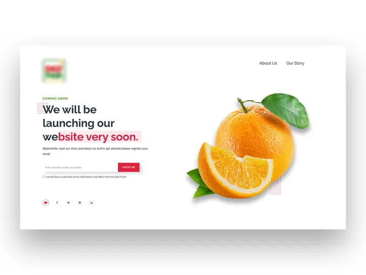 Coming Soon Page