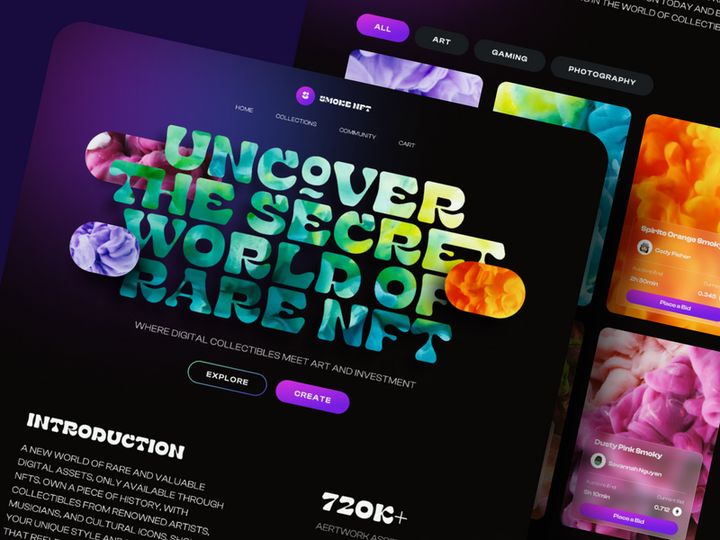 Smoke Rare NFT Landing Page
